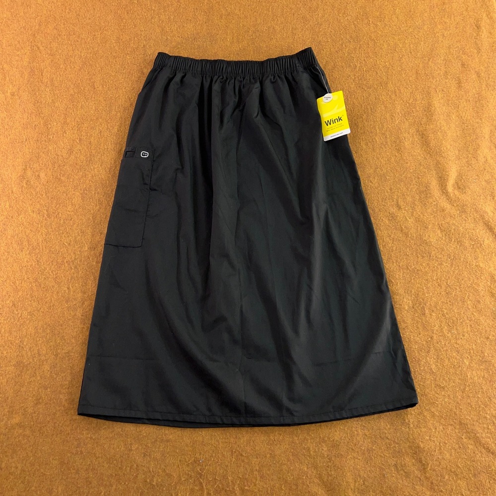 Wink Womens Medium Black 701 Work Wonders Cargo Scrub Skirt NWT